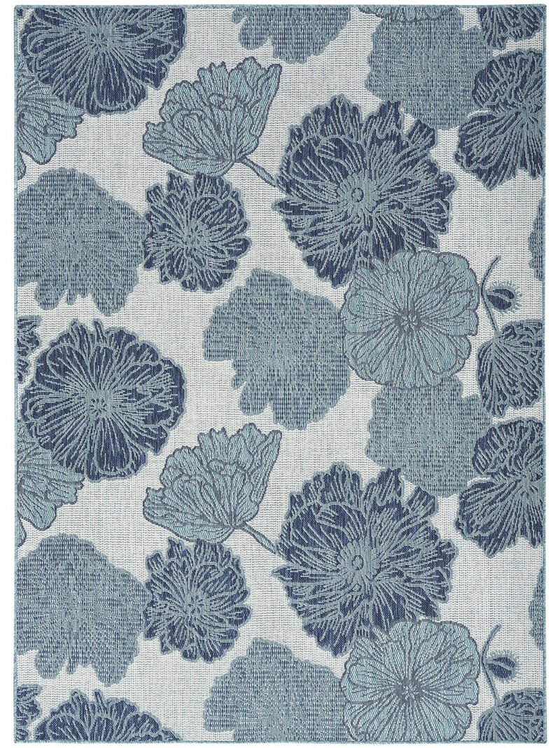 Garden Oasis GOA04 Blue 4' x 6' Rug