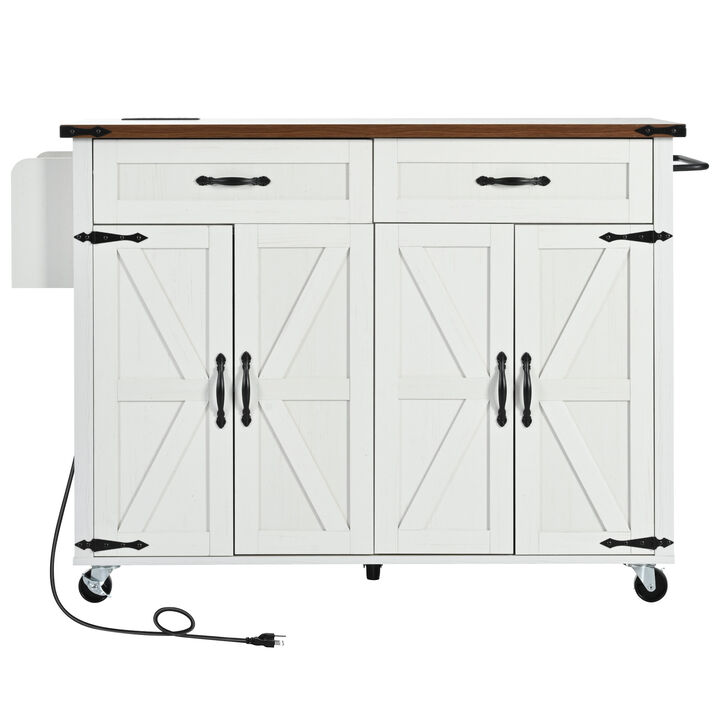 Merax Kitchen Storage Island with Drop Leaf
