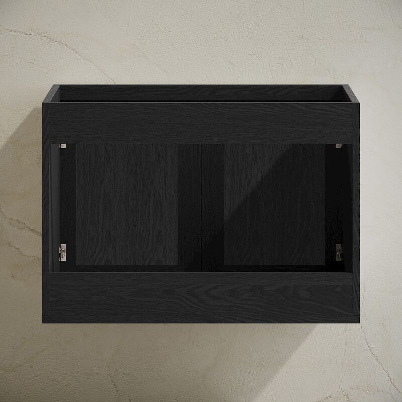 Classe 30" Wall-Mounted Bathroom Vanity in Black Oak without Sink Top image number 4