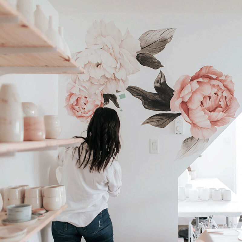 Summer Daze Peonies Wall Decals