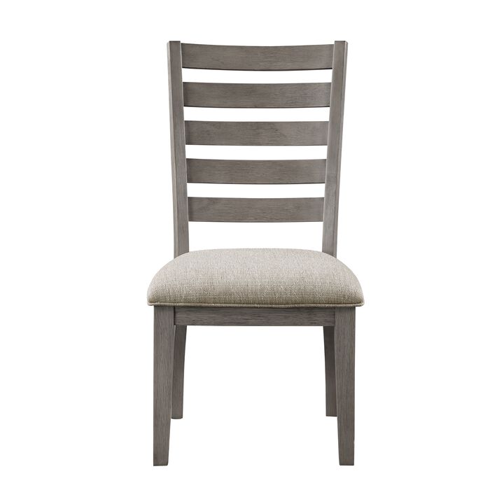 Streamdale Traditional Gray Finish Side Chairs Set - 2 Piece