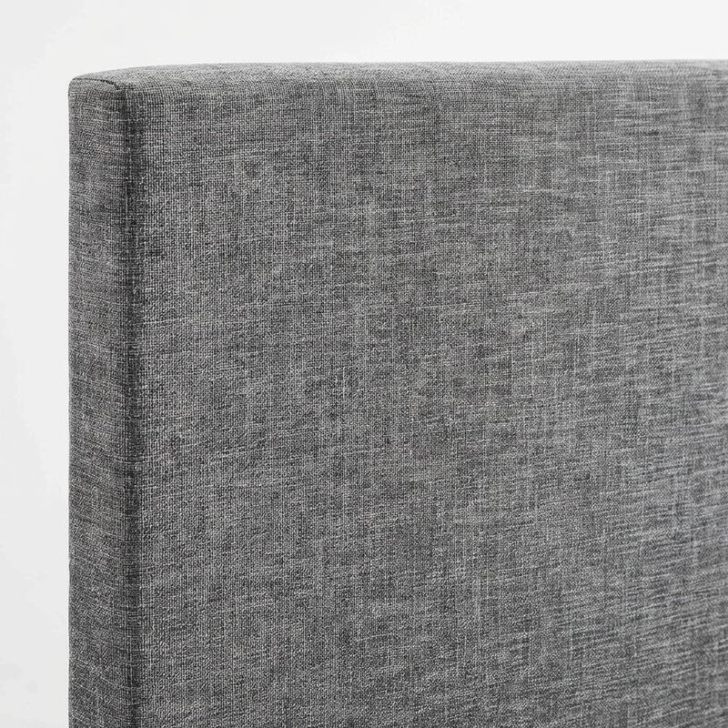 Upholstered Linen Fabric Full Queen Headboard with Padded Design image number 4