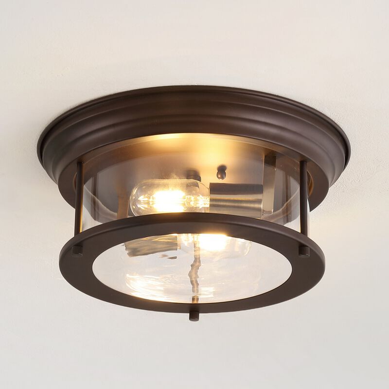 Lauren Metal/Glass LED Flush Mount
