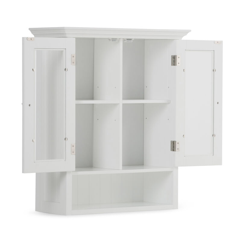 Simpli Home Acadian 24W Wall Cabinet with 2 Glass Doors and Shelf image number 3