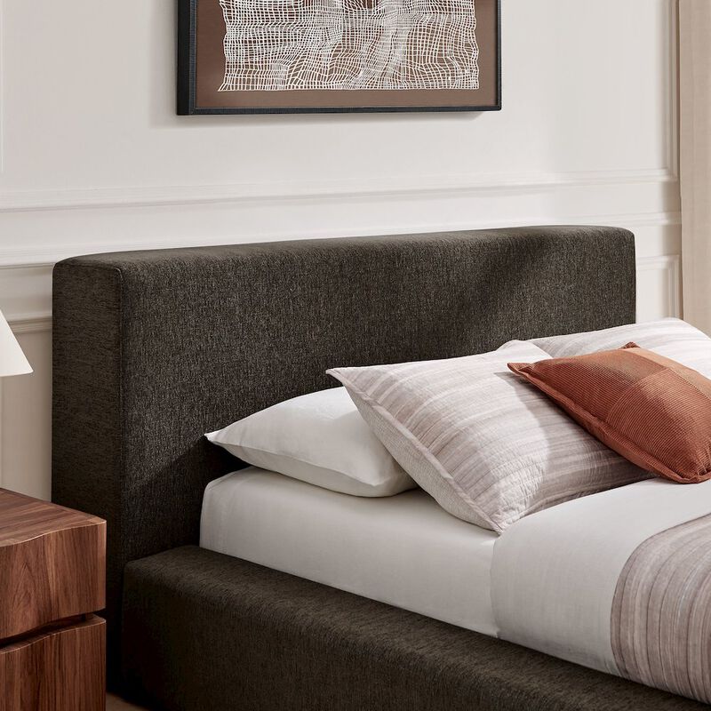 Luma Chenille Upholstered King Platform Bed Frame image number 9