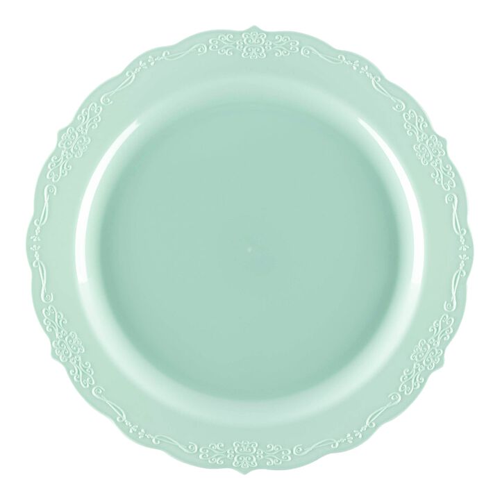 10" Vintage Round Plastic Dinner Plates (120 Plates)