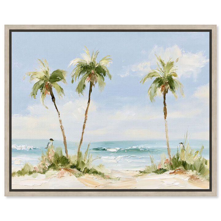 Three Tall Palms Nature and Landscape Canvas Print by Art Remedy