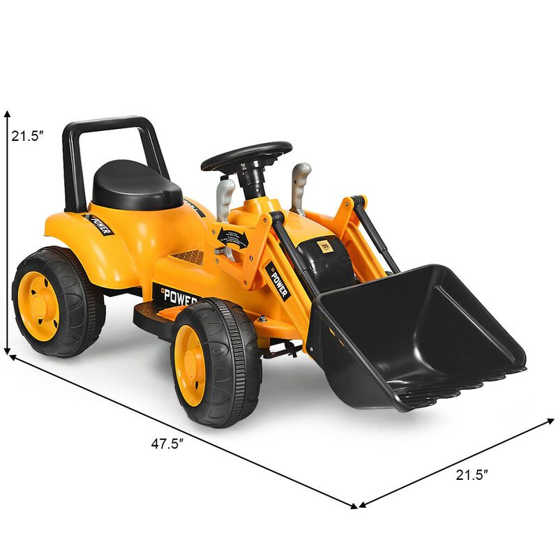 6V Electric Ride-On Excavator for Kids with Battery Powered Design image number 2