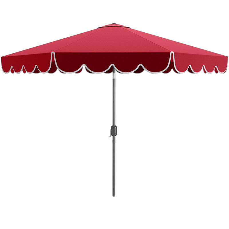 Patio Umbrella with Crank Handle and Tilt Adjustment for Outdoor Shade image number 2