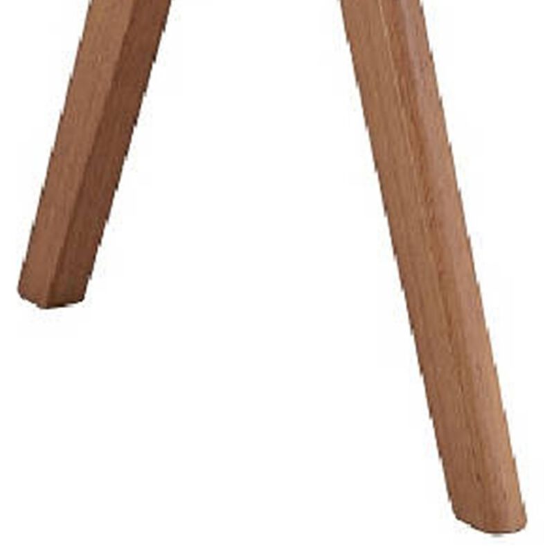 Tina 22 Inch Dining Armchair Set of 2, Woven Rattan, Natural Brown Wood - Benzara