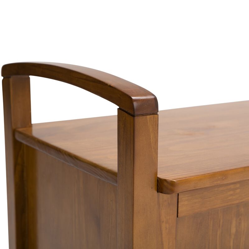 Puwom Solid Wood Entryway Storage Bench image number 5