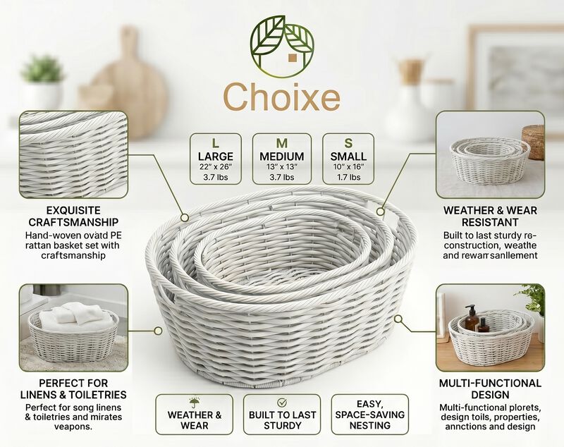 Multi-Purpose Nesting Basket 3-Piece Set image number 5