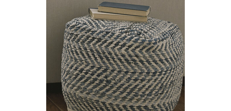 Chevron Pouf image number 1