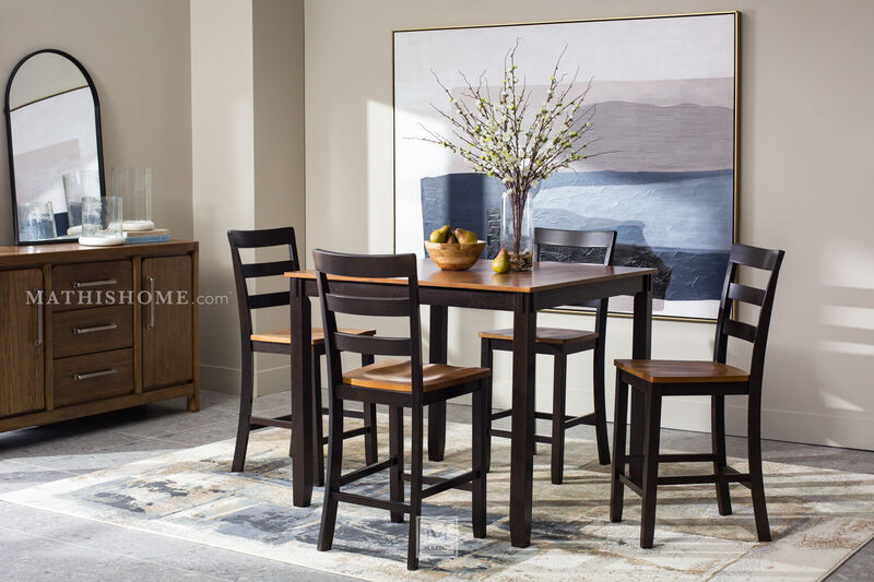 Gesthaven Brown 5-Piece Counter Height Dining Set