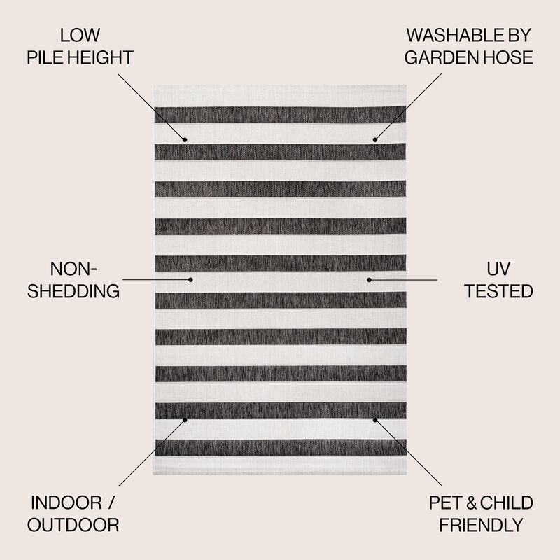 Aveiro Wide Stripe Indoor/Outdoor Area Rug