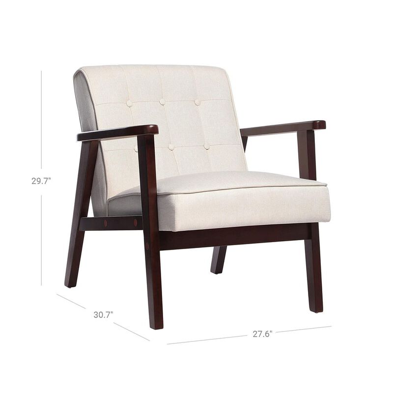 BreeBe Mid-Century Leisure Chair Light Gray