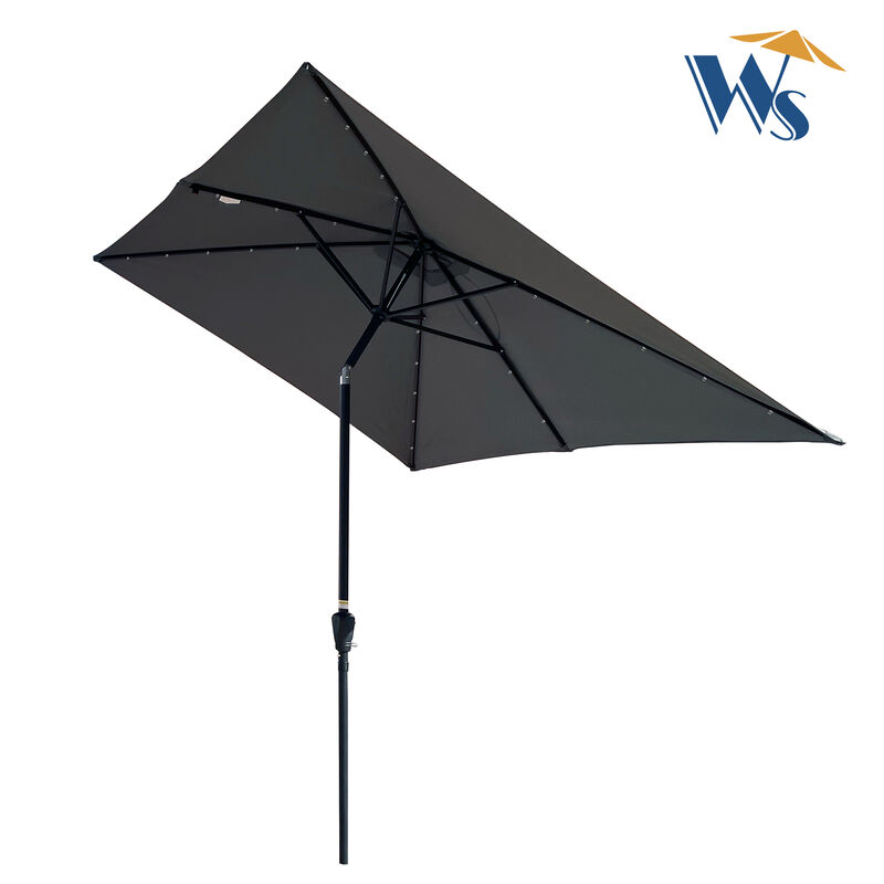 Streamdale 10' x 6.5' Solar LED Patio Umbrella