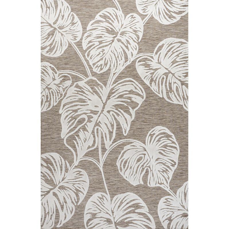 Tobago High-Low Two Tone Monstera Leaf Area Rug