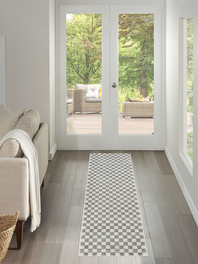 Serenity Home SRH10 Ivory/Blue 2'2" x 7'6 Rug