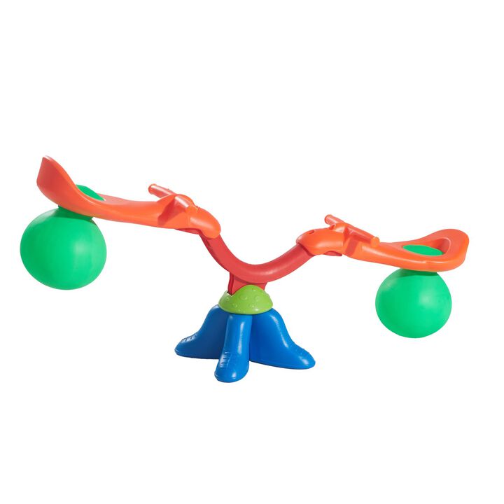 Outdoor Kids Seesaw Sit & Spin, Swiveling Teeter Totter with Handles, Ages 3+