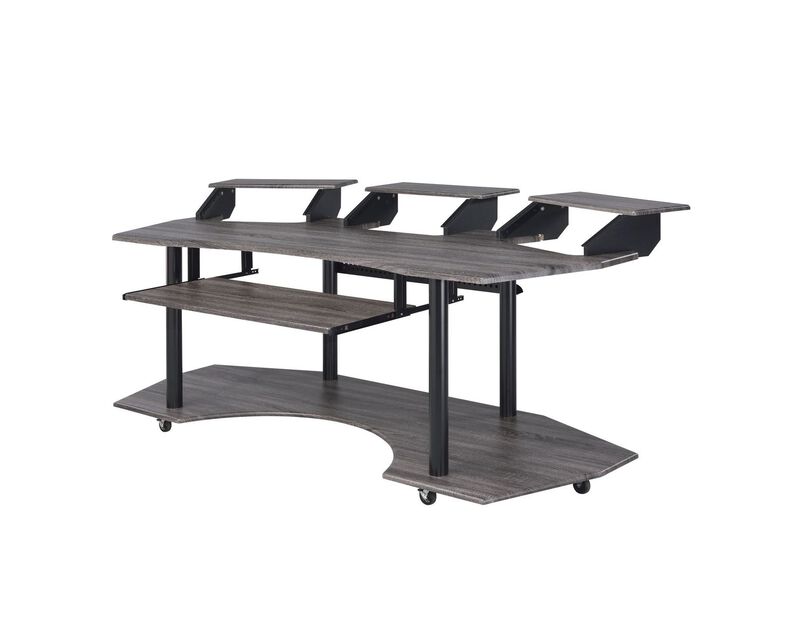 Eleazar Computer Desk, Black Oak image number 3