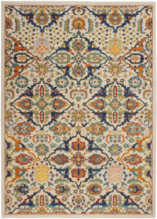 HomeRoots Floral Power Loom Area Rug