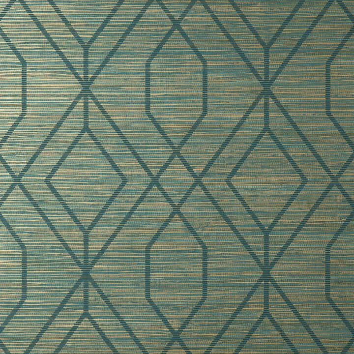 Fusion Teal Trellis Wallpaper (Set of 2)