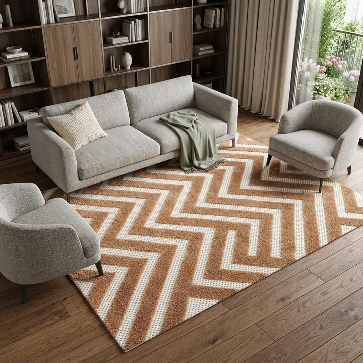 HomeRoots Geometric Area Rug