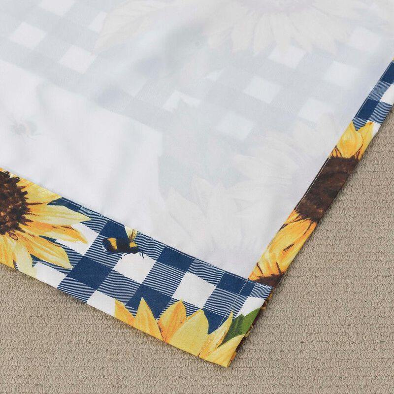 Greenland Home Fashions Barefoot Bungalow Sunflower Window Valance - 84x16", Gold