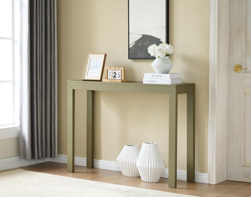 Kings Brand Furniture Russel Long Console Table - Minimalist and Slim Entryway Table for Decorative Displays, Sofa Table