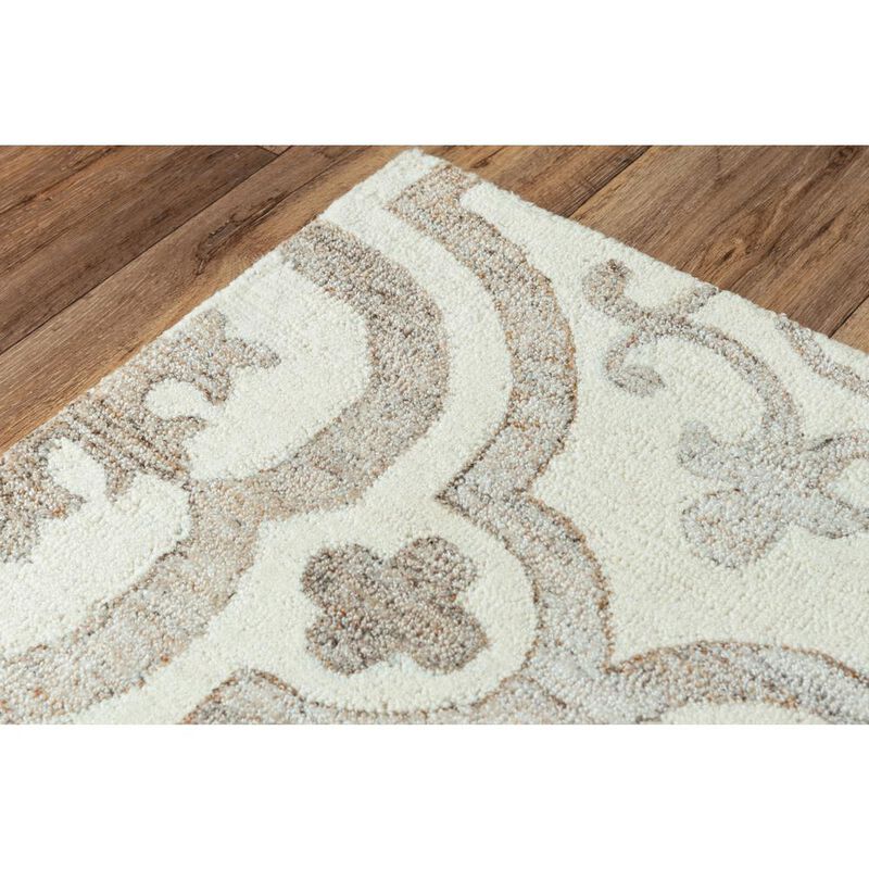 Hand Tufted Cut & Loop Pile Wool/ Recycled Polyester Rug, 7'6" x 9'6"