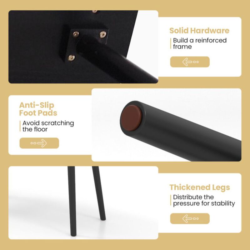 Hivvago Bench for 2 with Spindle Back for Kitchen Dining Room Hallway