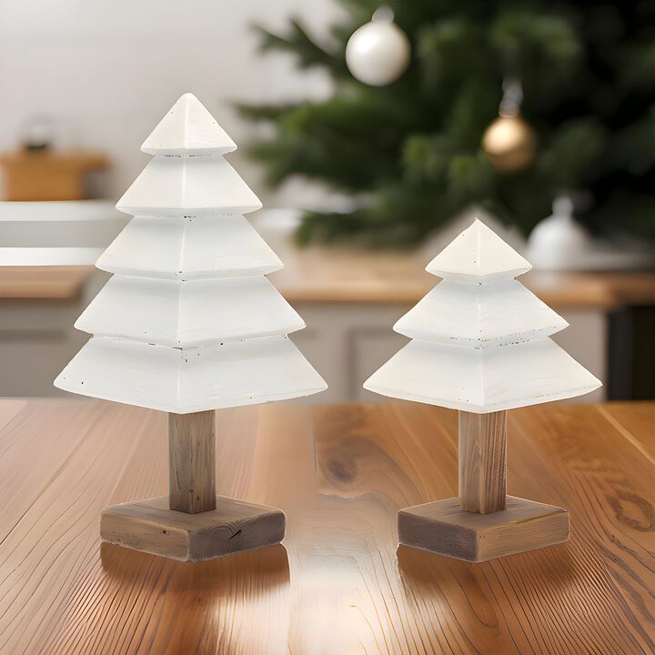 Set of 2 Decorative Trees for Holiday and Seasonal Decor
