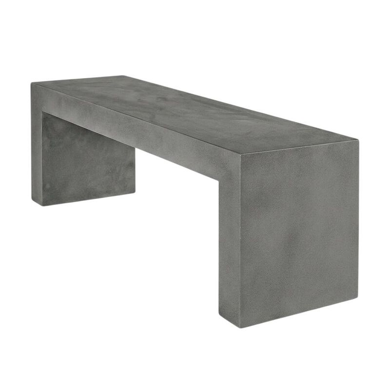 Outdoor Escape Concrete Outdoor Bench, Contemporary Garden Bench for Patio and Backyard image number 0