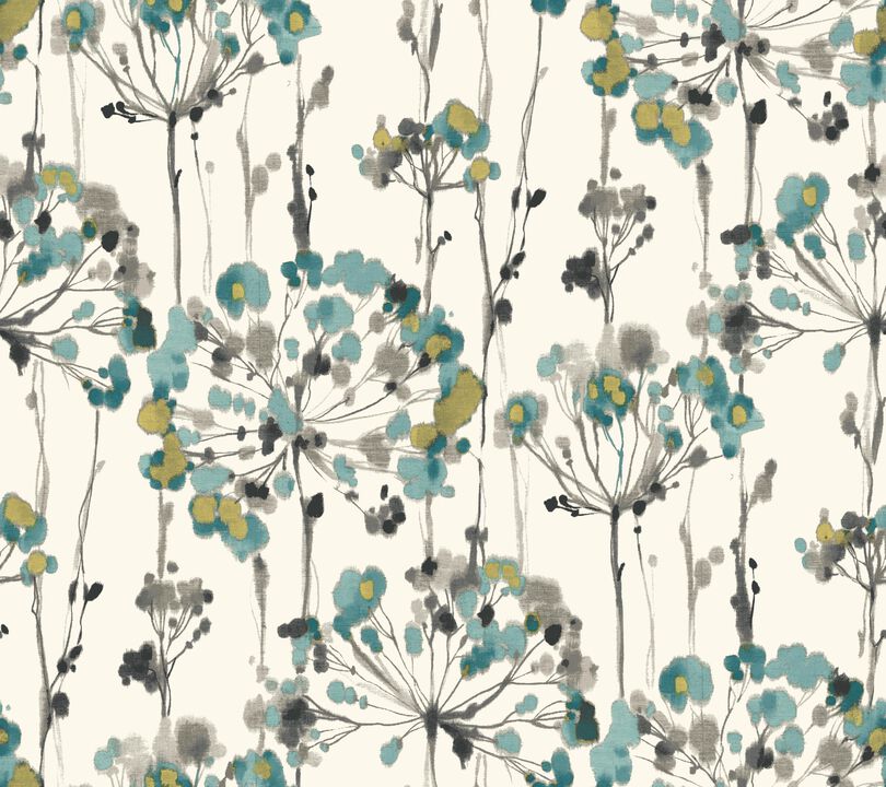 Flourish Turquoise Peel & Stick Wallpaper