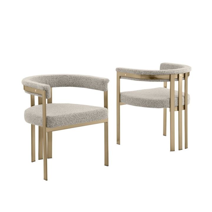 Best Quality Furniture Glam Gatsby Gray Side Chairs- Set Of 2