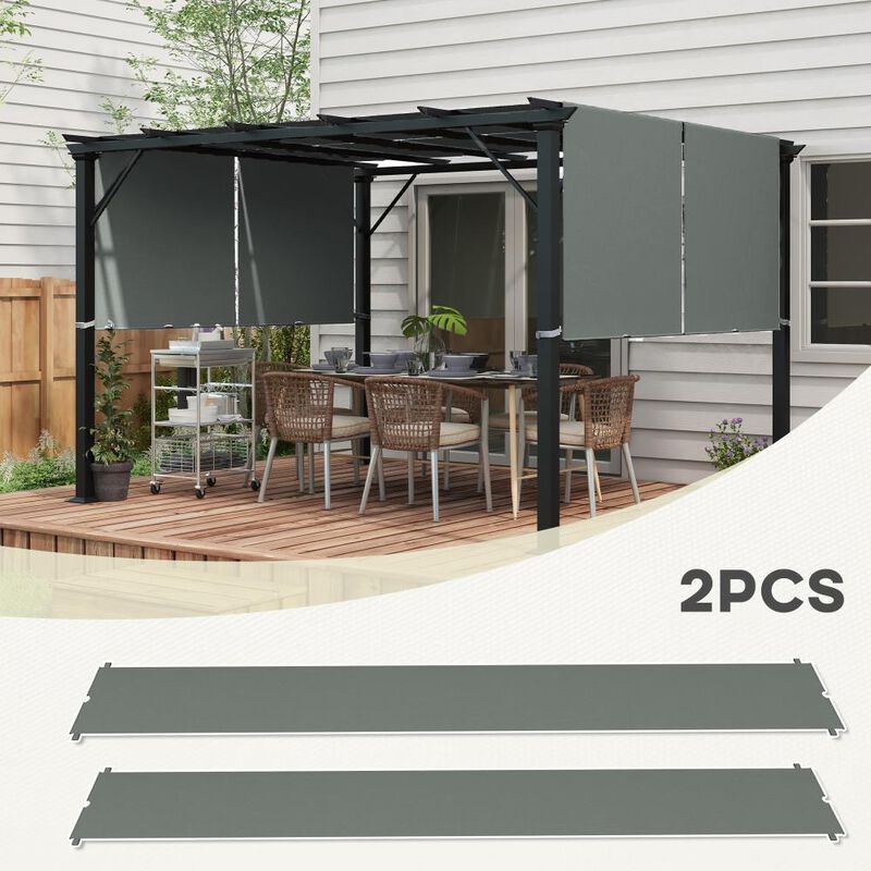 Hivvago 10x10 Pergola Replacement Canopy Set of 2 image number 3