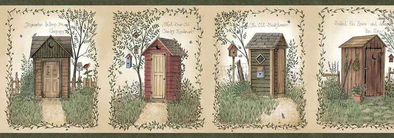Fisher Sage Outhouse Wallpaper (Set of 2) image number 0