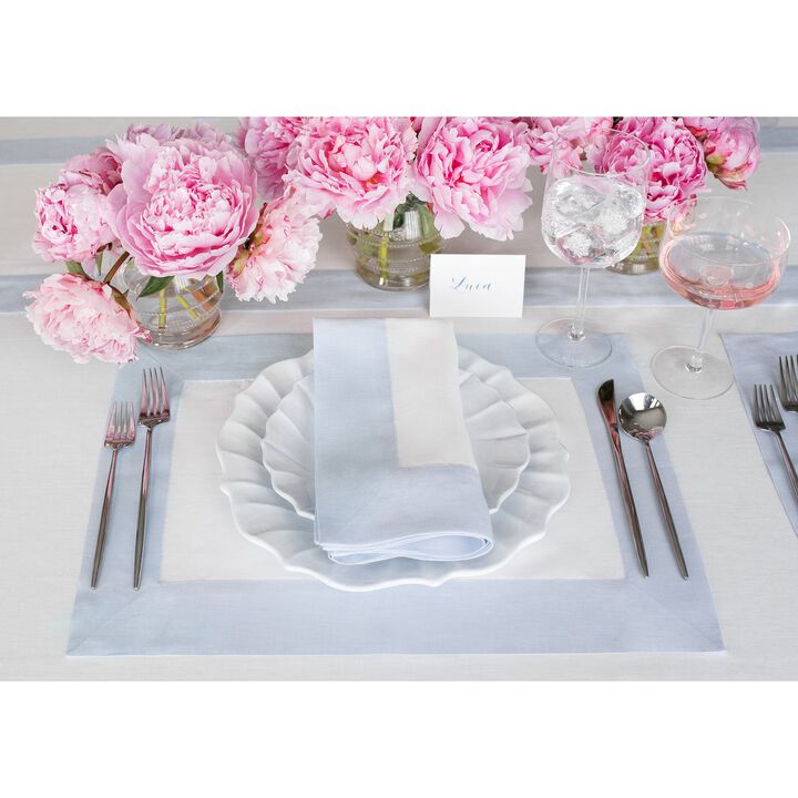 Solino Home 100% Pure Linen Placemats 14 x 19 Inch Set of 4 - Contempo