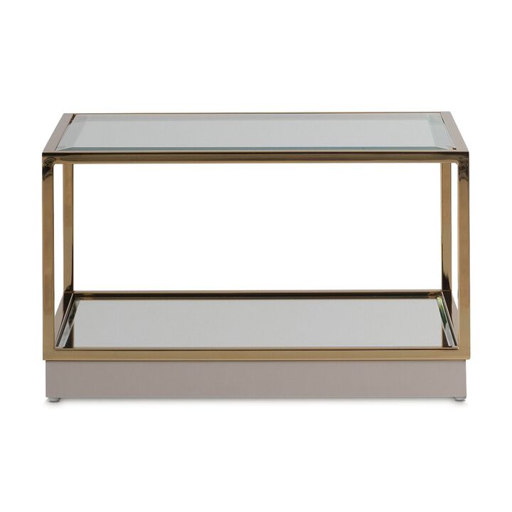 Michael Amini Savannah Breeze Short Cocktail Table, Set of 2 - Bright Gold
