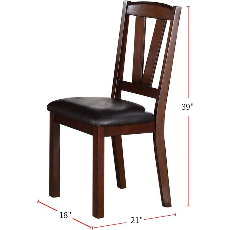 Streamdale Walnut Wood Framed Back Dining Chairs w/ Cushions (Set of 2) image number 7