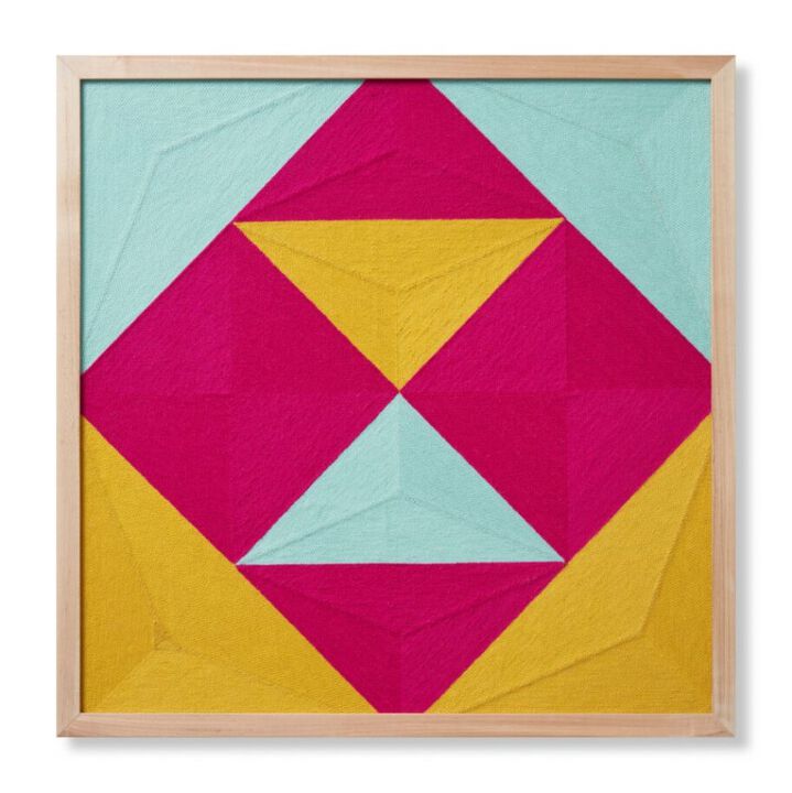 Fair And Square Pink Gold Wall Art