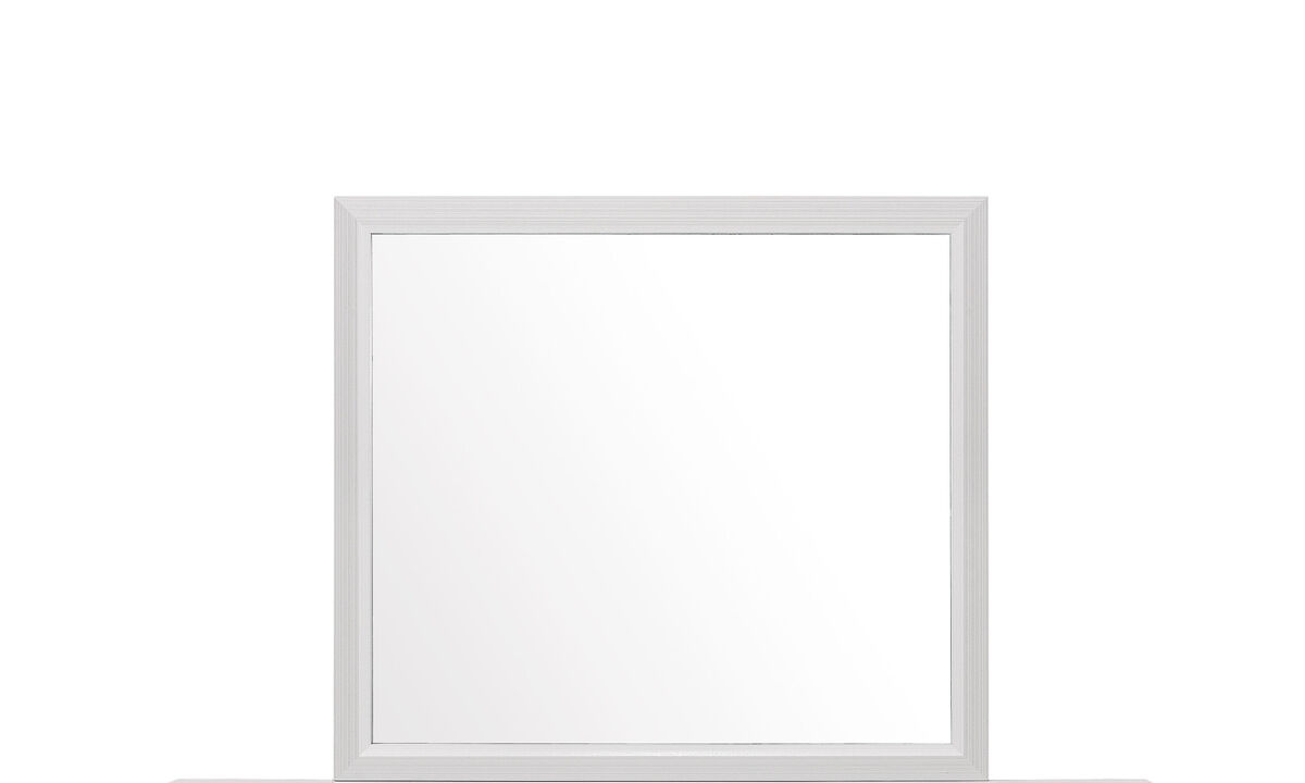 HomeRoots 35" White Framed Dresser Mirror
