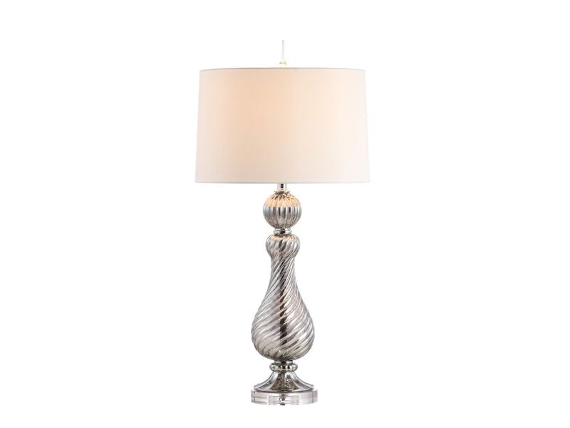 Murano Swirled Crystal/Glass LED Table Lamp