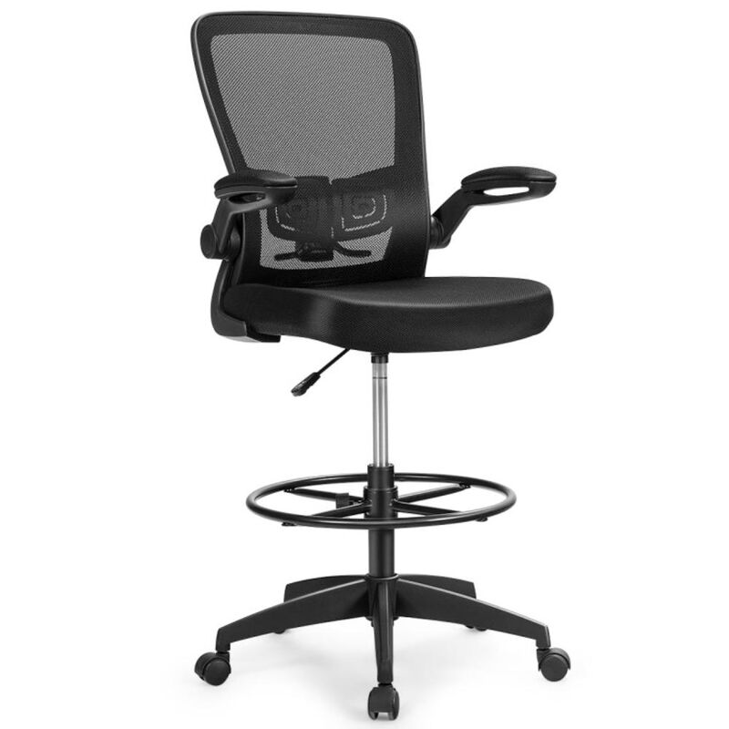 Hivvago Height Adjustable Drafting Chair with Flip Up Arms