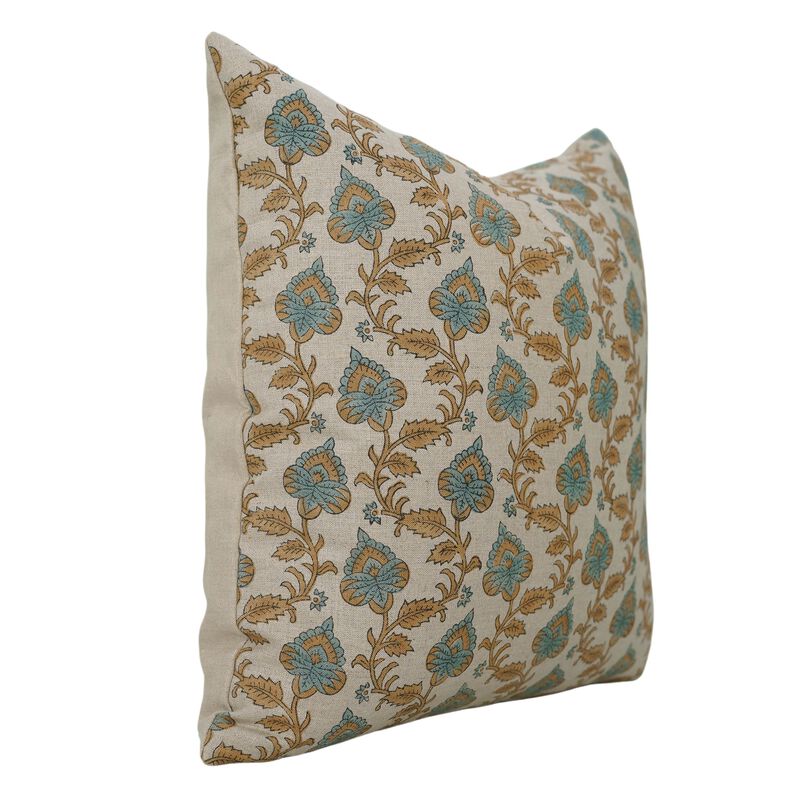 Fabdivine Boho Handmade Block Print Linen Pillow Cover Sofa Couch Bed Room D&eacute;cor Grey or Brown Cushion Case, es, Madhubala image number 5