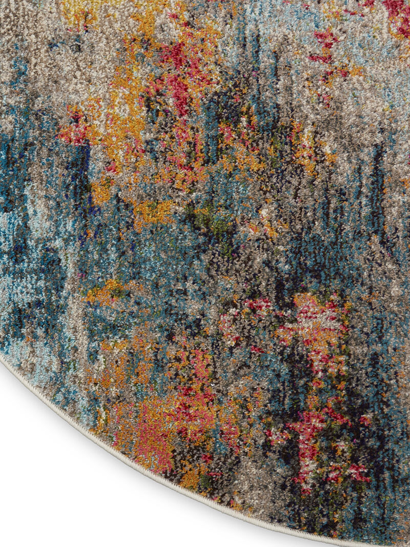 Celestial CES15 Multicolor 5'3" x Round Rug