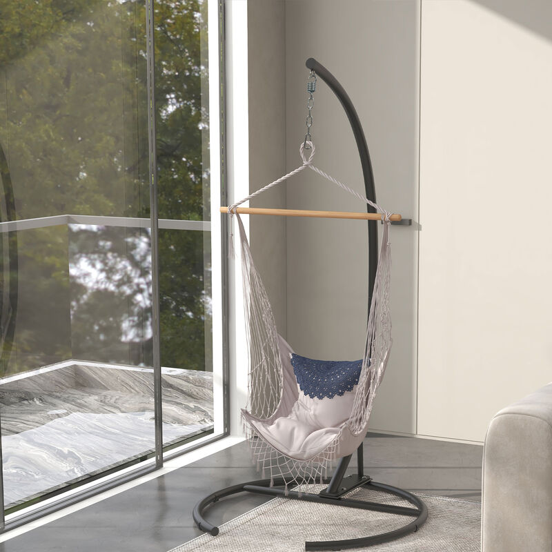 Hivvago Hanging Hammock Chair Stand with Round Base image number 7