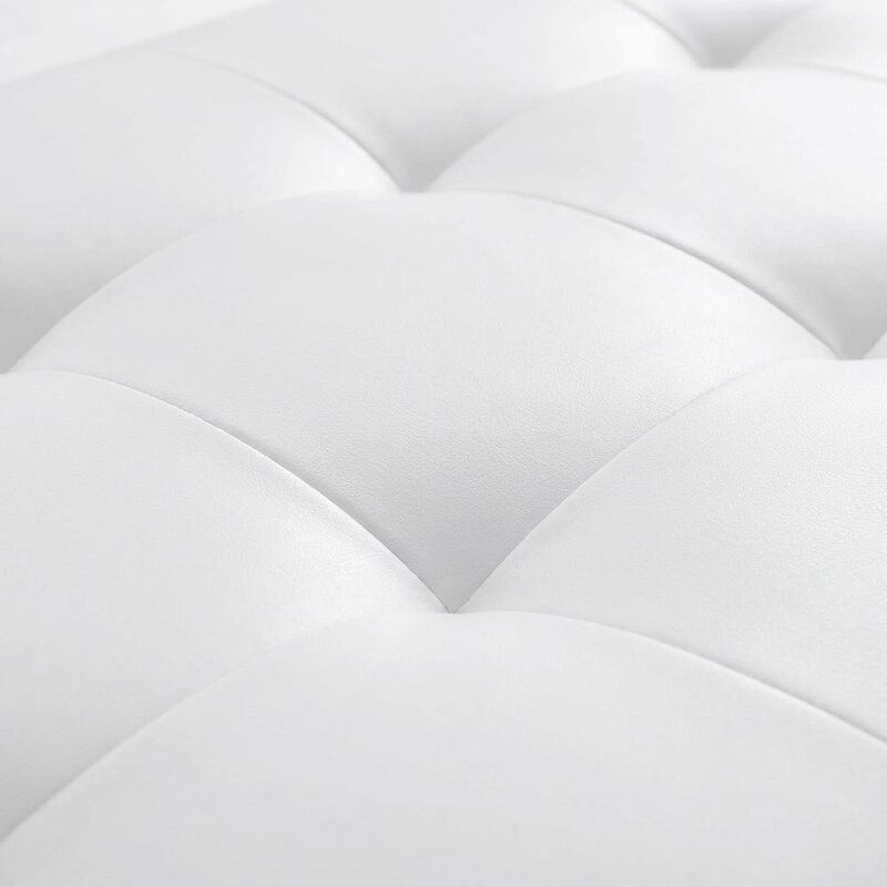 Upholstered Vinyl Queen Headboard with Durable Padding and Sleek Design image number 1