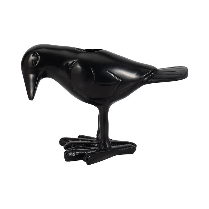6" Crow Taper Candle Holder
